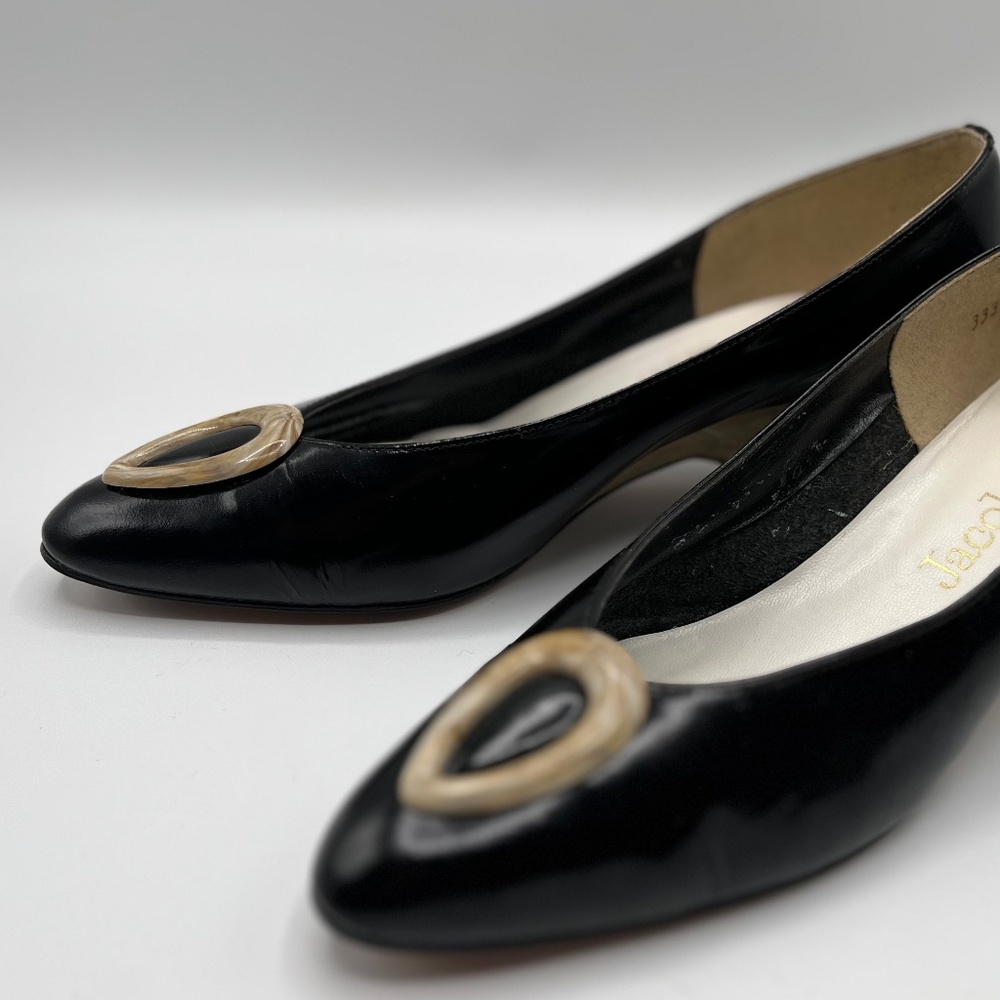Magdesians Women's shoes in Black Pump with Accents on the heel and Toe in 10 N